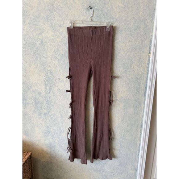 White fox boutique brown tie up pants - Picture 4 of 5